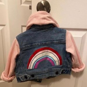 Tucker + Tate Graphic Hooded Denim Jacket